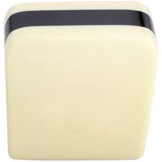 Ck307 1.42 In. Sandwich Black Stripe Over Cream Base Cabinet Knob, Pack Of 5