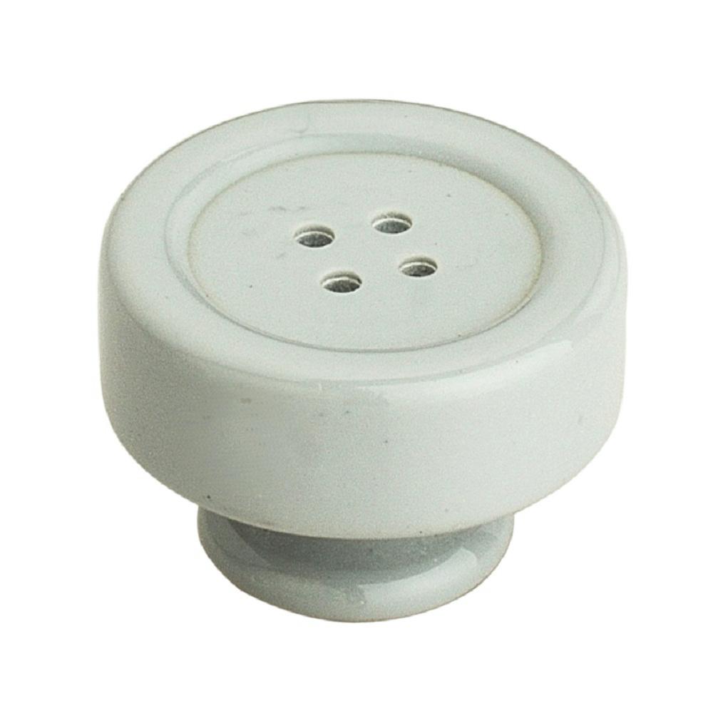 Ck368 1.22 In. Buttoned Grey Cabinet Knob, Pack Of 5