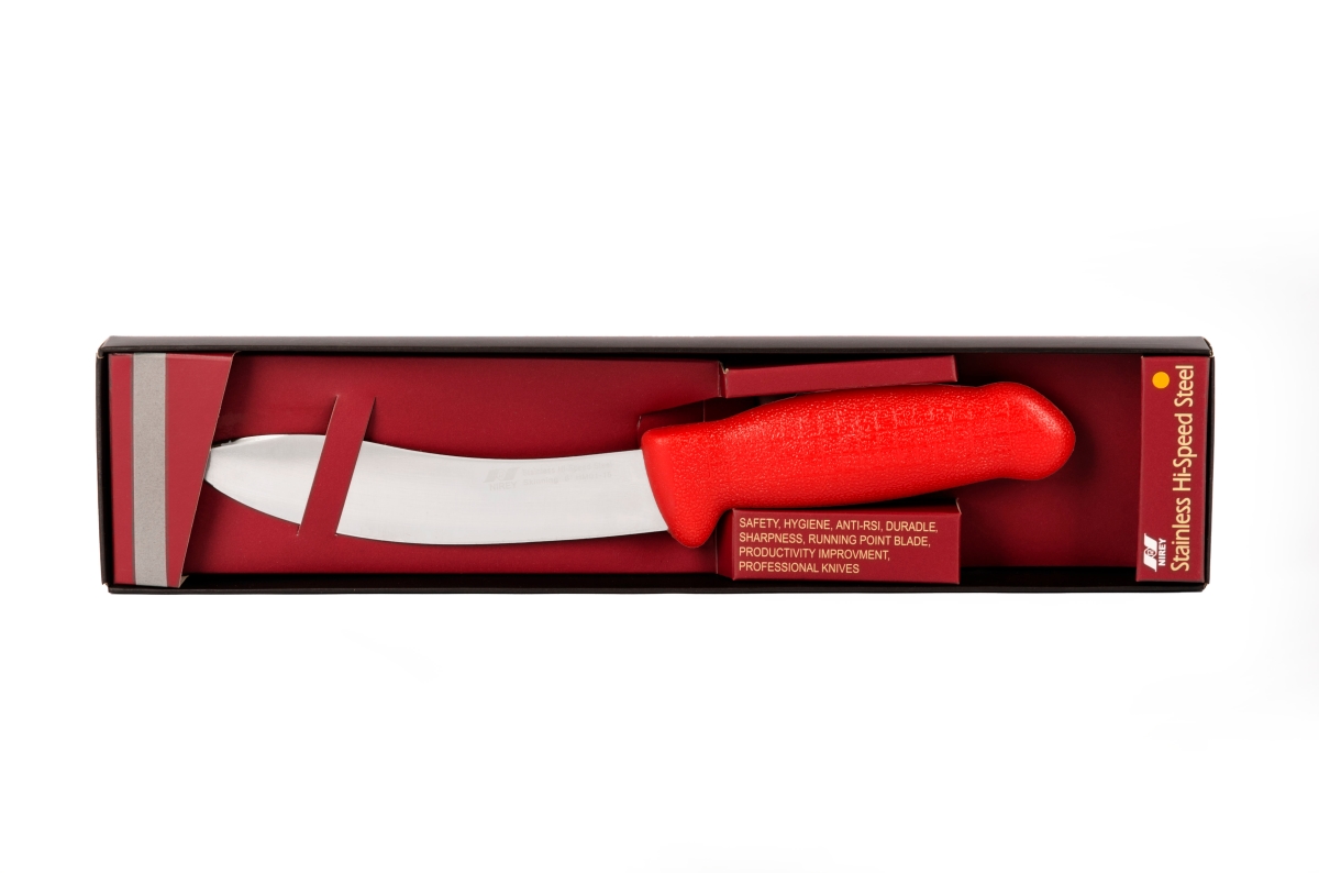 Hm-01-15 6 In. Butchers Skinning Knife, Red