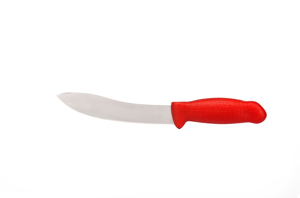 Hm-01-17 7 In. Butchers Skinning Knife, Red