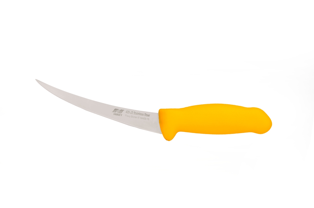 F-j2-0315kp 6 In. Butchers Flexy Boning Knife. Yellow