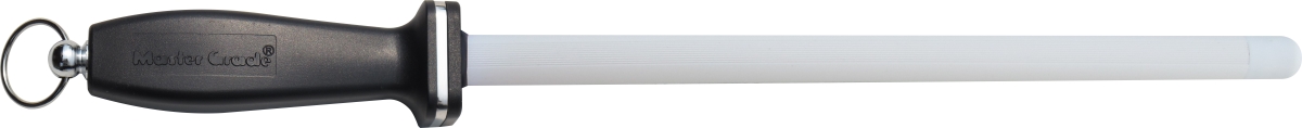 St-3800 L11 In. & 9 Mohs Impact Resistant Rod With 2 Stripes & Straight End Cap, White Ceramic - 0.6 Dia.