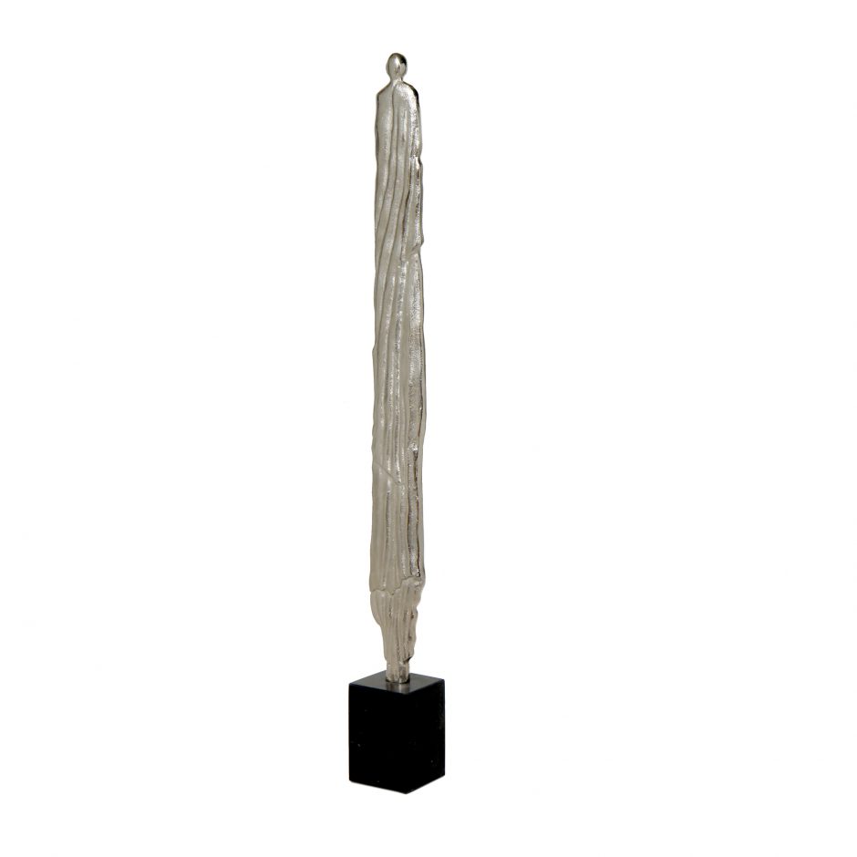 Ix-1029-30 Aluminum Impressionist Statue, Silver - Tall
