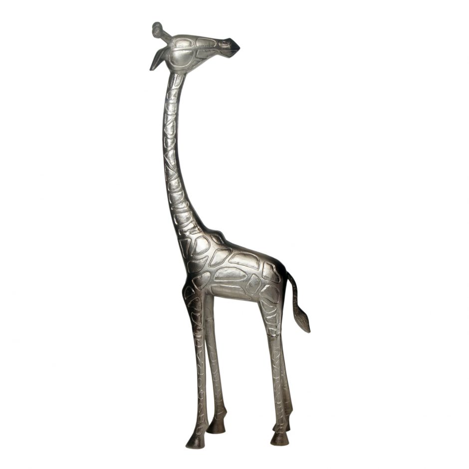Ix-1031-01 Champagne Giraffe Statue, Antique