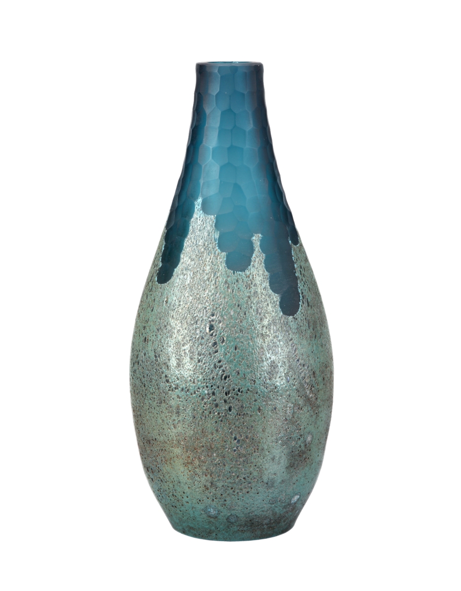 Yu-1014-19 Teardrop Vase, Dark Blue