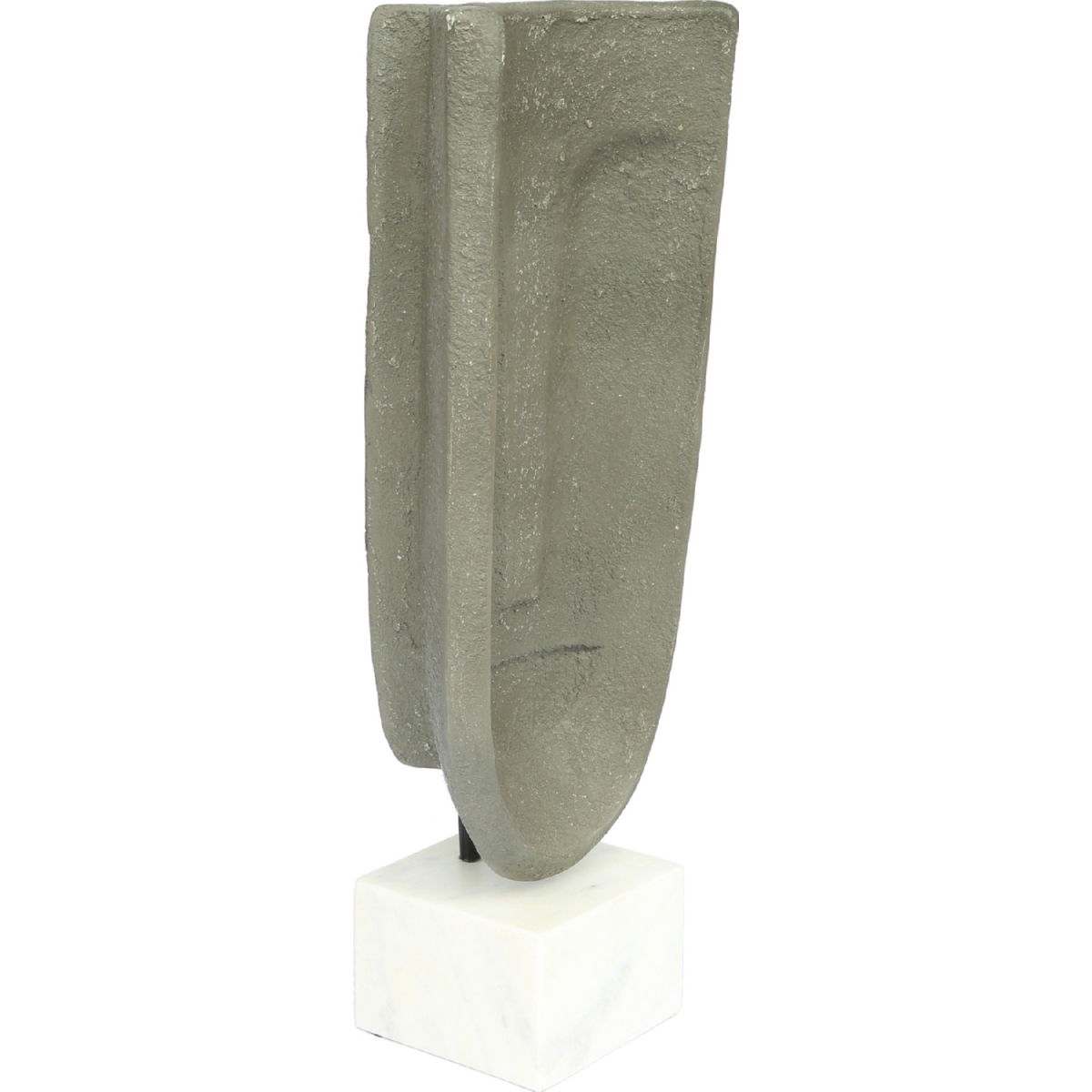 Dd-1024-29 Ecomix Abstract Face Sculpture - Light Grey, 19 X 8 X 5 In.