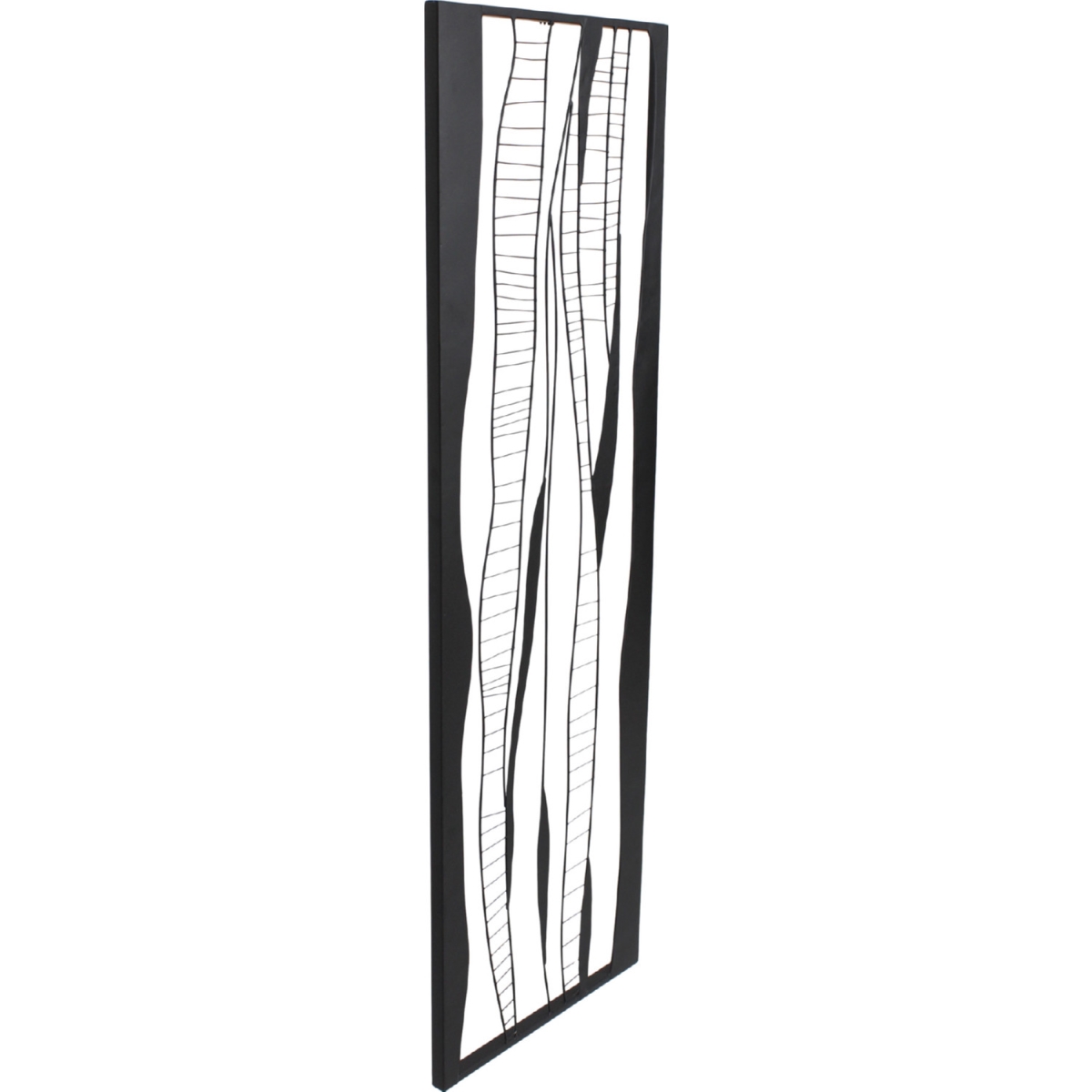 Ty-1033-02 Metal Waves 2 Wall Decor Sculptures - Black, 47.25 X 15 X 1 In.