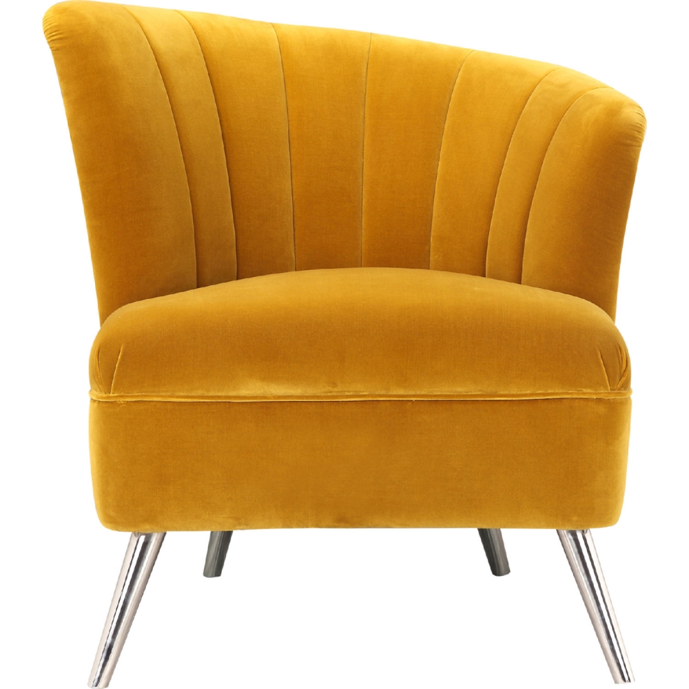 Me-1042-09 Right Layan Accent Chair - Yellow - 32 X 31.5 X 28 In.