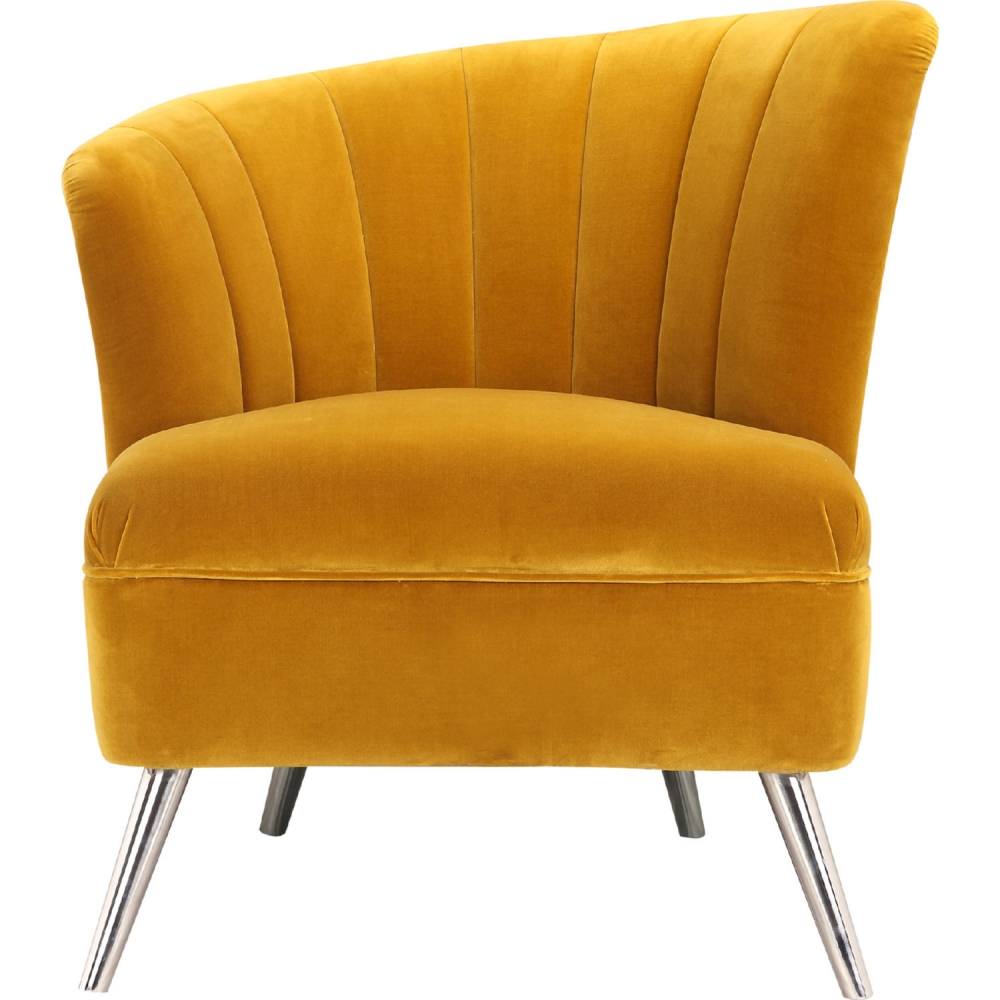 Me-1043-09 Left Layan Accent Chair - Yellow - 32 X 31.5 X 28 In.