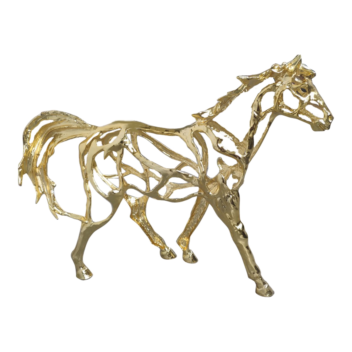La-1078-32 Golden Horse Wall Sculpture