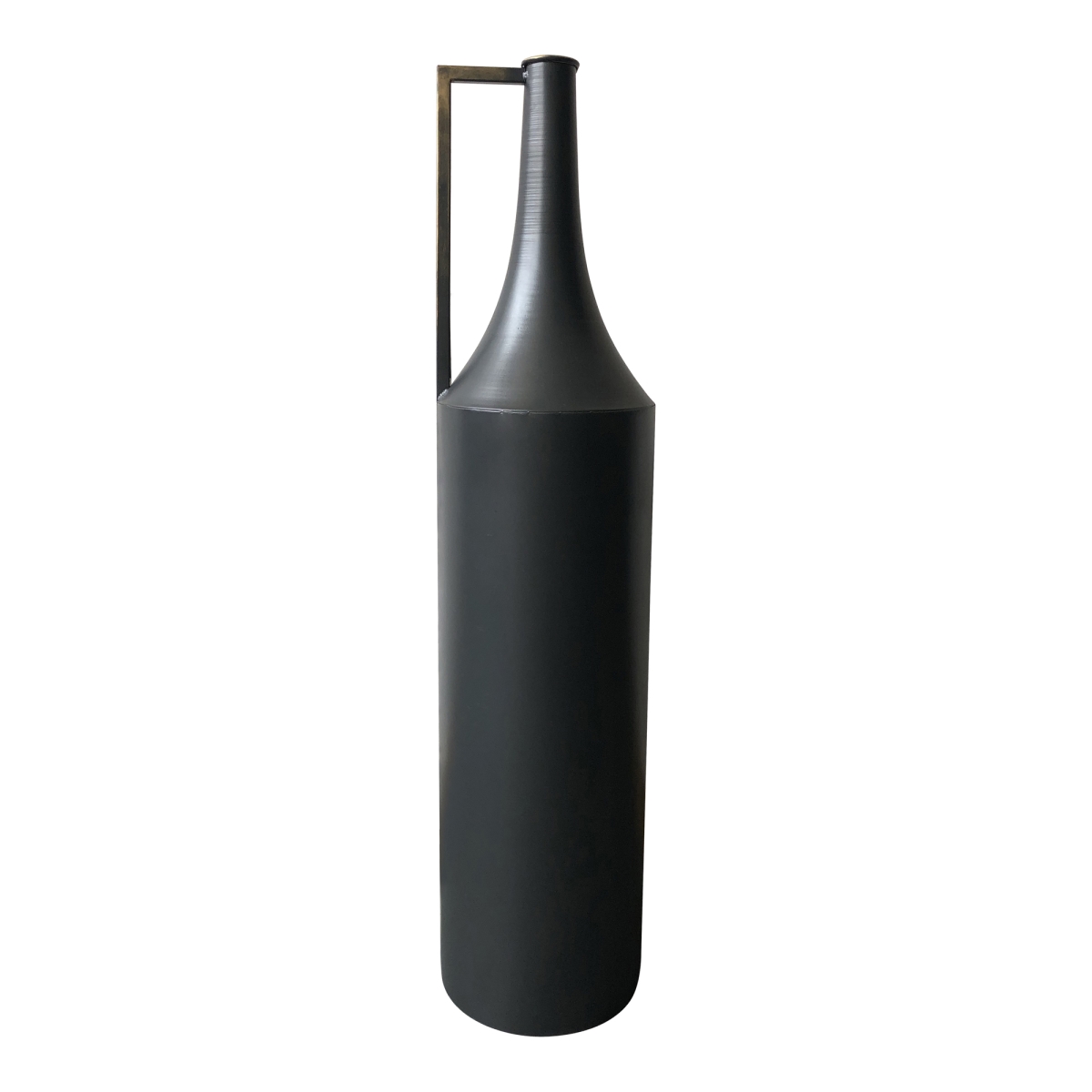 Kk-1016-02 Argus Metal Vase, Black