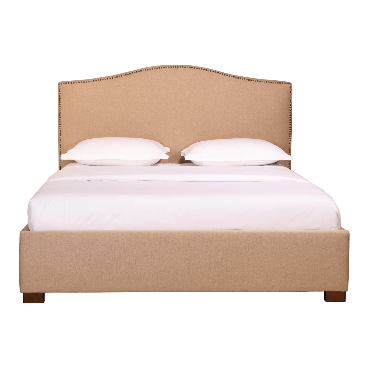 Rn-1137-34 Zale Queen Size Bed, Oatmeal - 47 X 65 X 86 In.