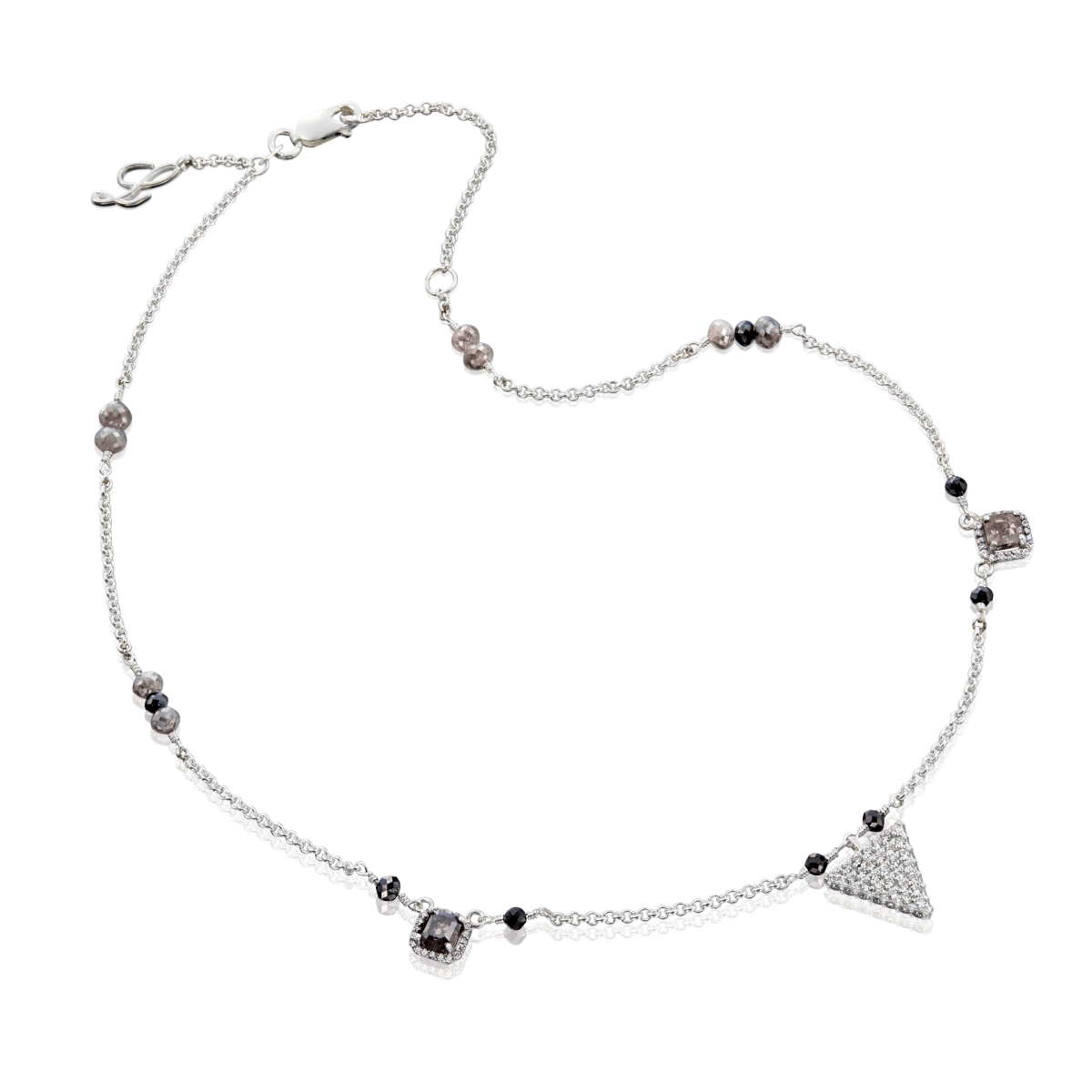 Ldn4 Unity Ice Necklace In Sterling Silver