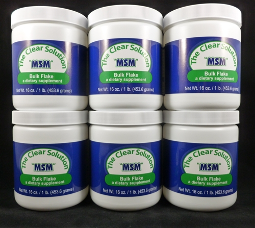 Msm Health Solutions 123 1 Lbs Bulk Flake Organic Food Grade Sulfur Jar - Pack Of 6