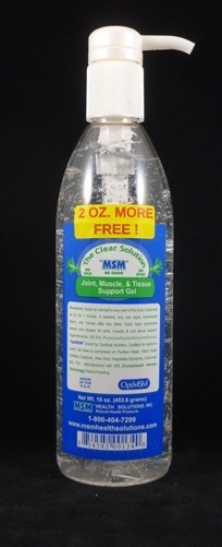 Msm Health Solutions 1614 16 Oz Pain Gel Pump Bottle