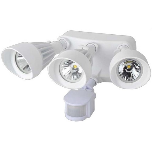 72565 Led Motion Activated Security Flood Lights, 3 Head, 36 Watts, White - 3000k