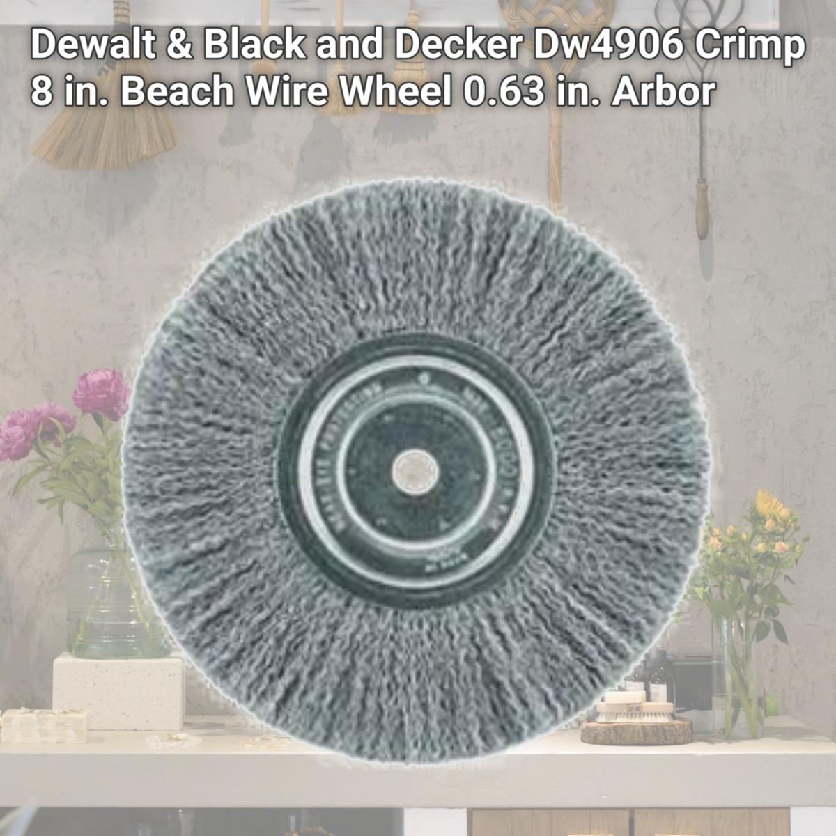 Picture of Dewalt & Black and Decker Dw4906 Crimp 8 in. Beach Wire Wheel 0.63 in. Arbor
