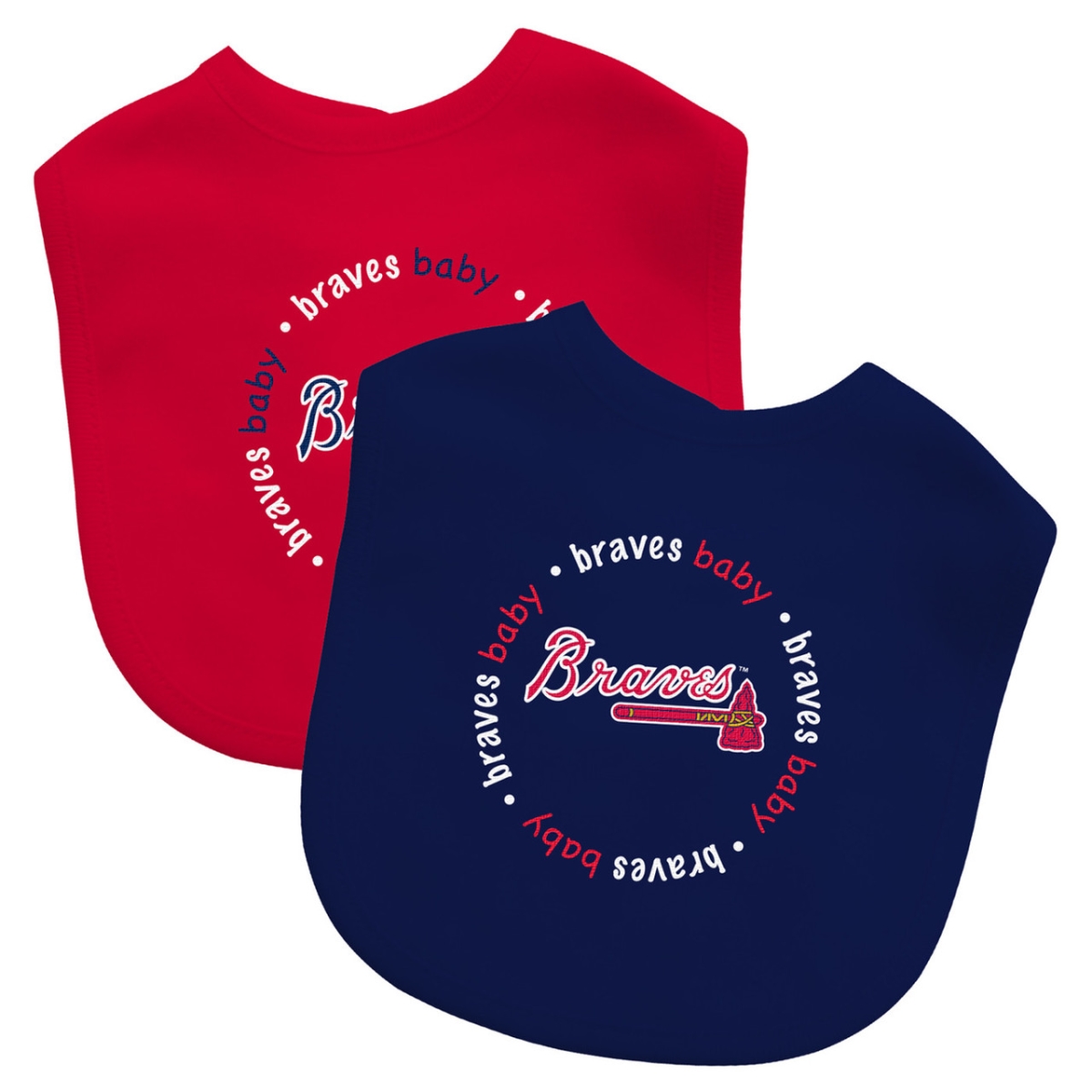 ATB2160 Atlanta Braves Baby Bibs, Pack of 2
