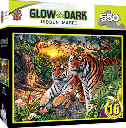 31744 Jungle Pride Hidden Image Glow Puzzle, 550 Pieces