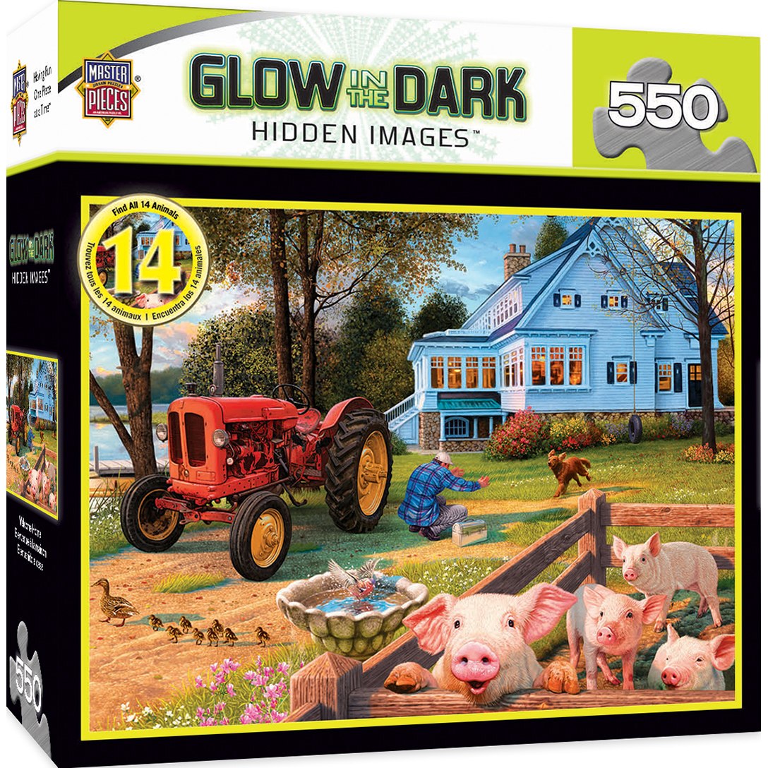 Masterpieces Puzzle 31839 Hidden Images Glow In The Dark - Welcome Home Puzzle - 550 Piece