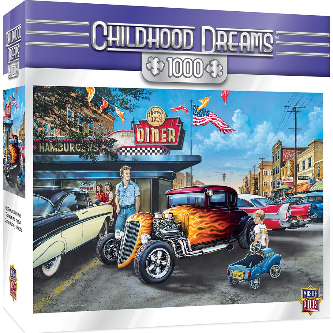 Masterpieces Puzzle 71811 Childhood Dreams - Hot Rods & Milkshakes Puzzle - 1000 Piece