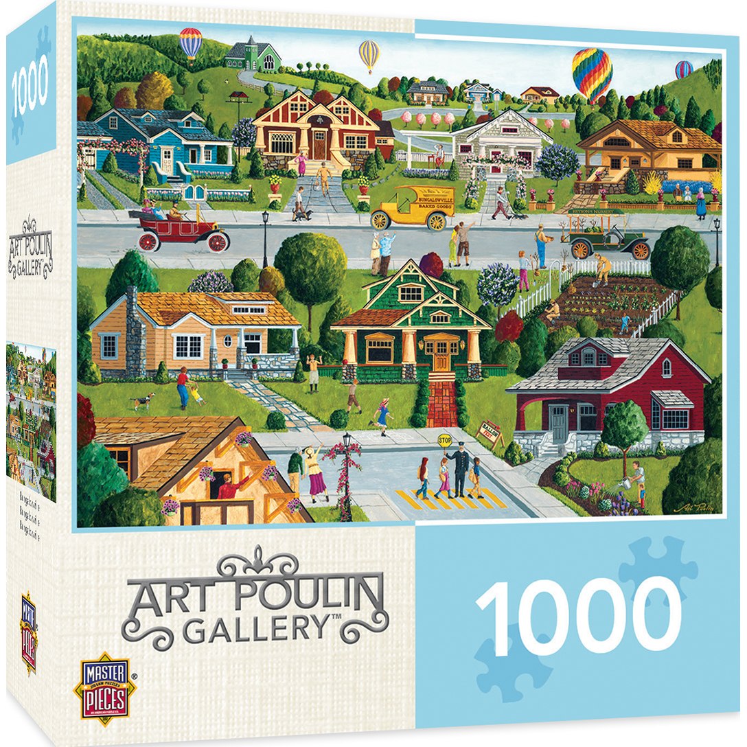 Masterpieces Puzzle 71824 Hometown Gallery - Bungalowville Puzzle - 1000 Piece
