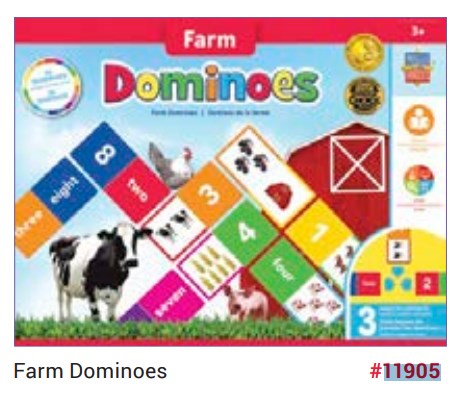Master Pieces 11905 Educational Farm Dominoes