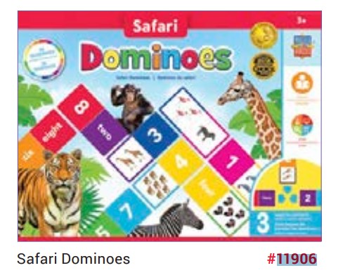 Master Pieces 11906 Educational Safari Dominoes
