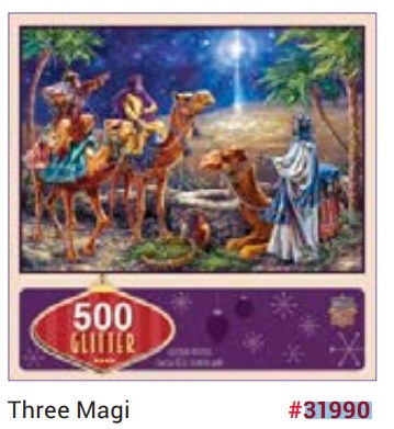 Master Pieces 31990 Holiday Three Magi Glitter Puzzle - 500 Piece