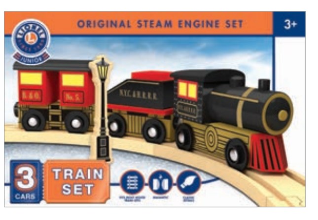 42016 Original Steam Engine Wood Toy Train Set