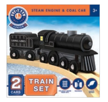 42017 Collectors Steam Engine & Coal Car Wood Toy Train Set
