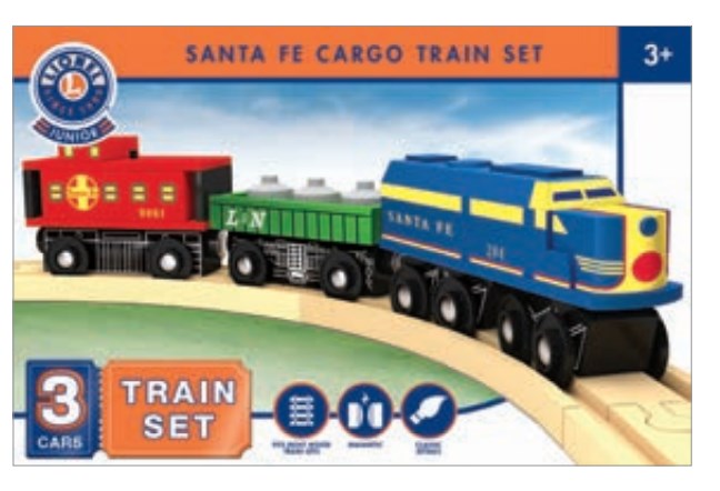42018 Santa Fe Cargo Wood Toy Train Set