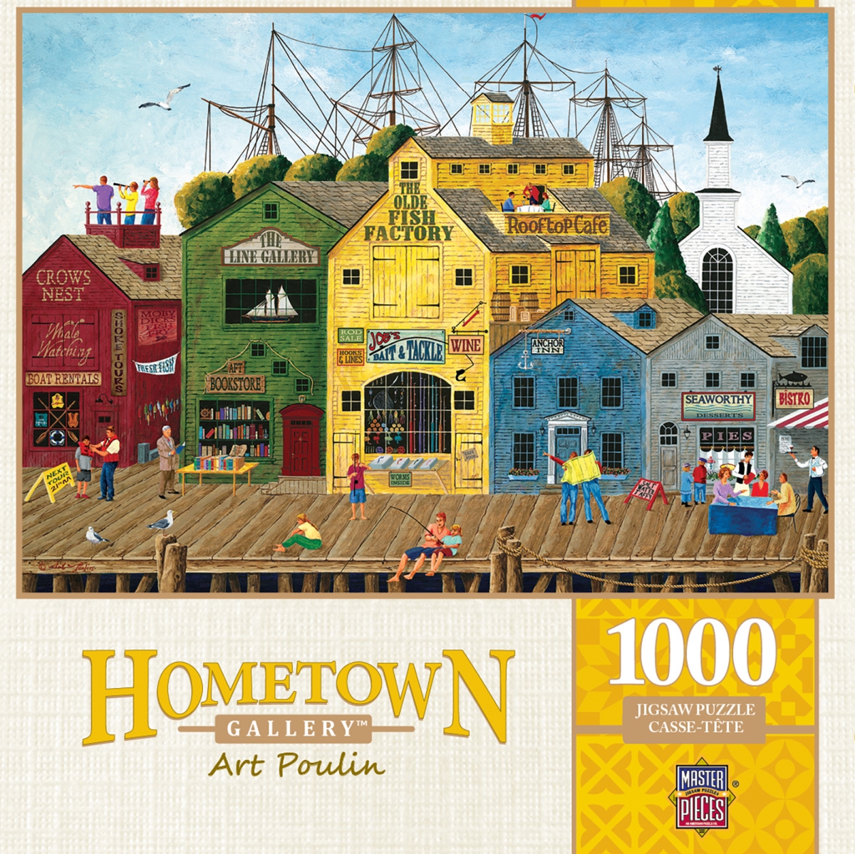 71625 19.25 X 26.75 In. Art Poulin Hometown Gallery Crows Nest Harbor Jigsaw Puzzle - 1000 Piece