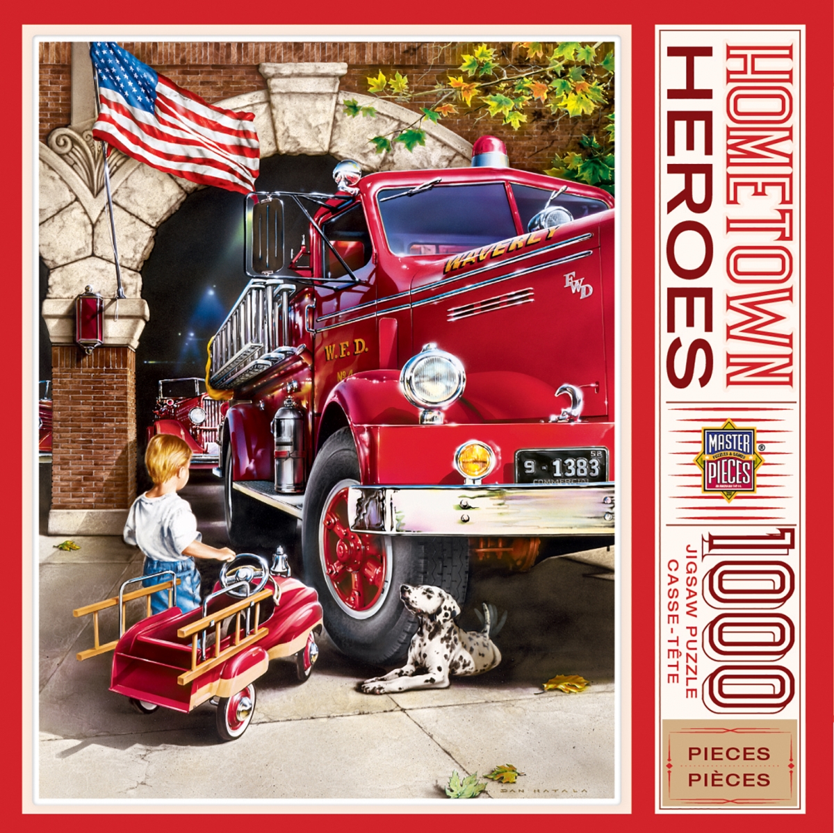 71630 19.25 X 26.75 In. Dan Hatala Hometown Heroes Firehouse Dreams Jigsaw Puzzle -1000 Piece