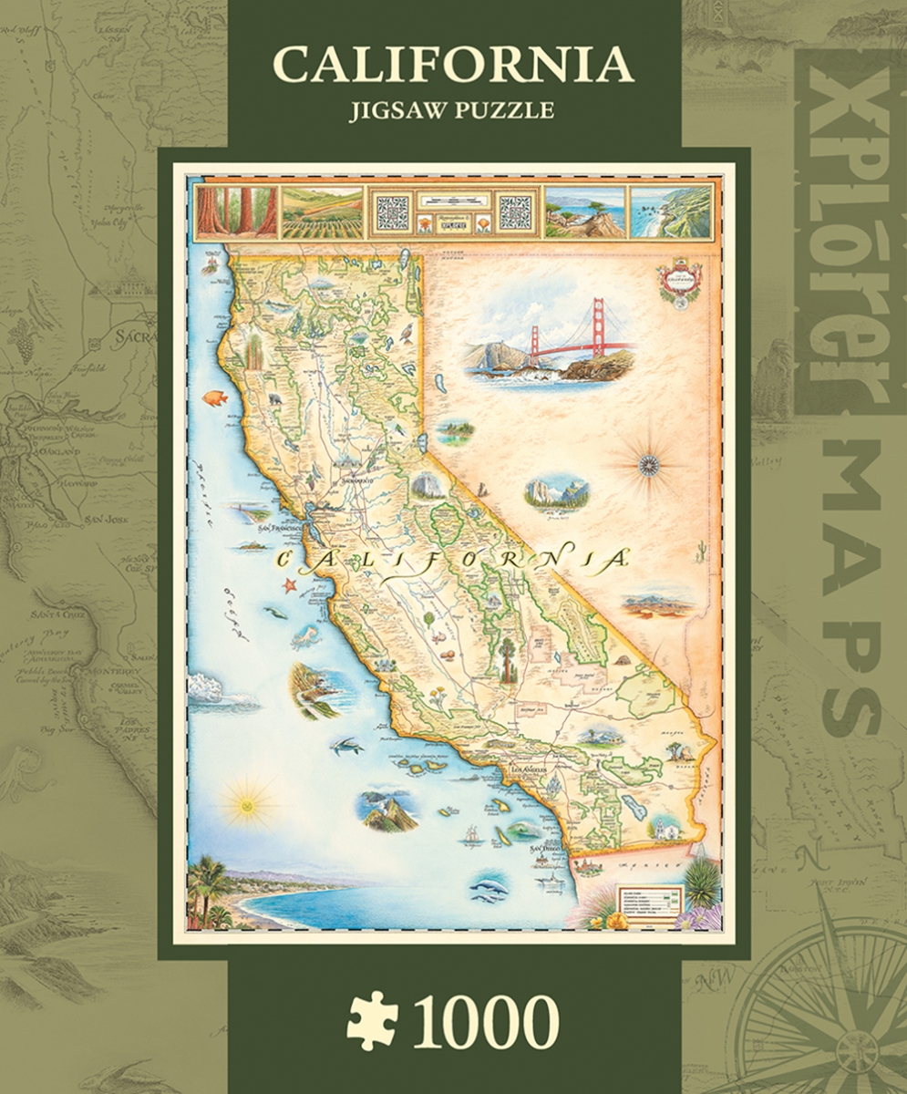 71706 19.25 X 26.75 In. Xplorer California Map Jigsaw Puzzle - 1000 Piece