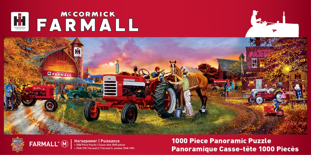 71746 13 X 39 In. Farmall Horse Power Farmall Tractors Scene Panoramic Jigsaw Puzzle - 1000 Piece
