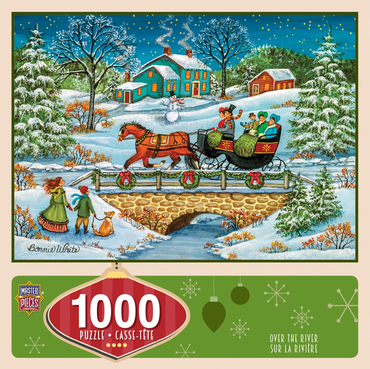 71774 19.25 X 26.75 In. Bonnie White Holiday Over The River Jigsaw Puzzle - 1000 Piece