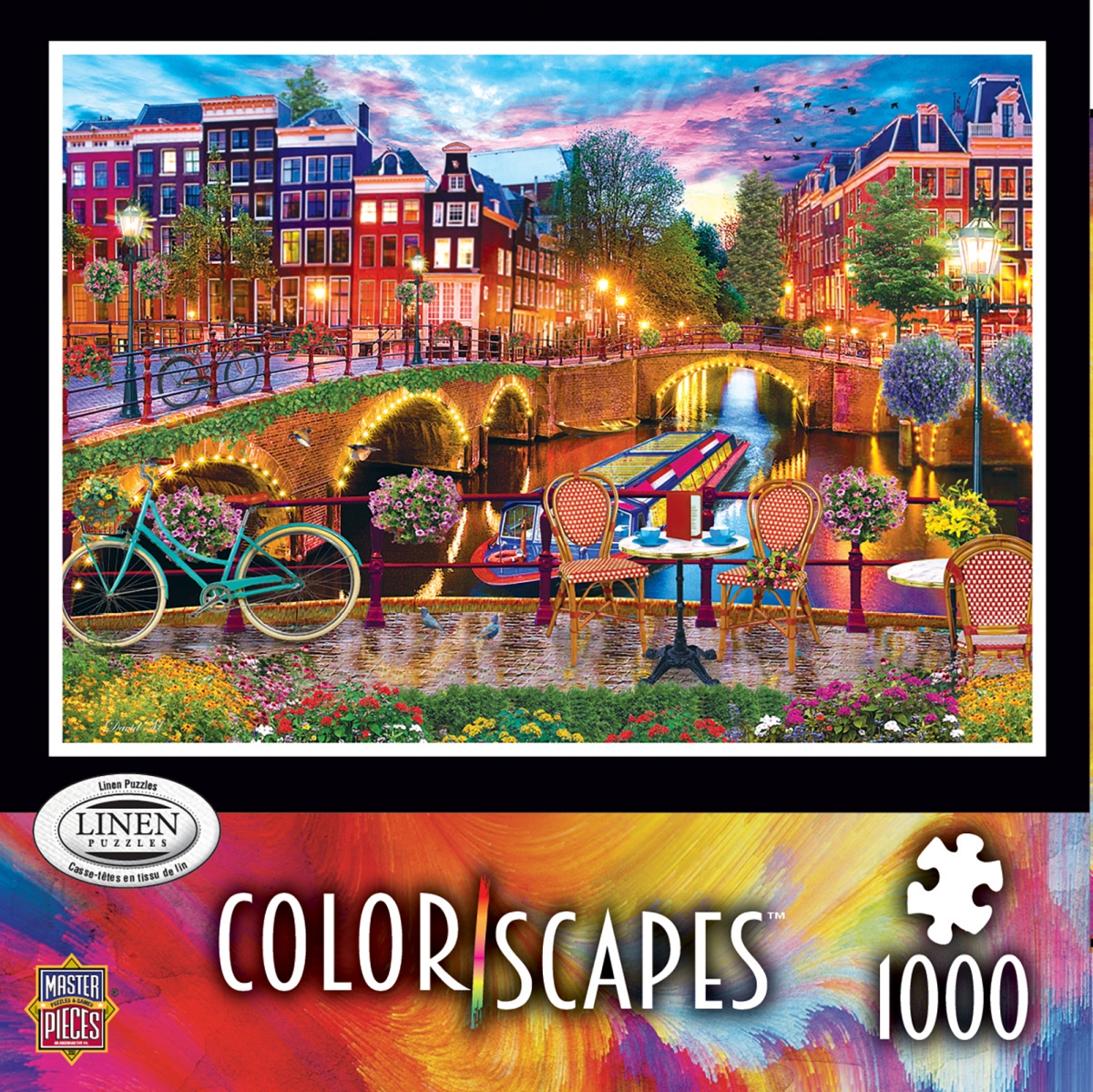 71926 19.25 X 26.75 In. Colorscapes Linen Amsterdam Lights Jigsaw Puzzle - 1000 Piece