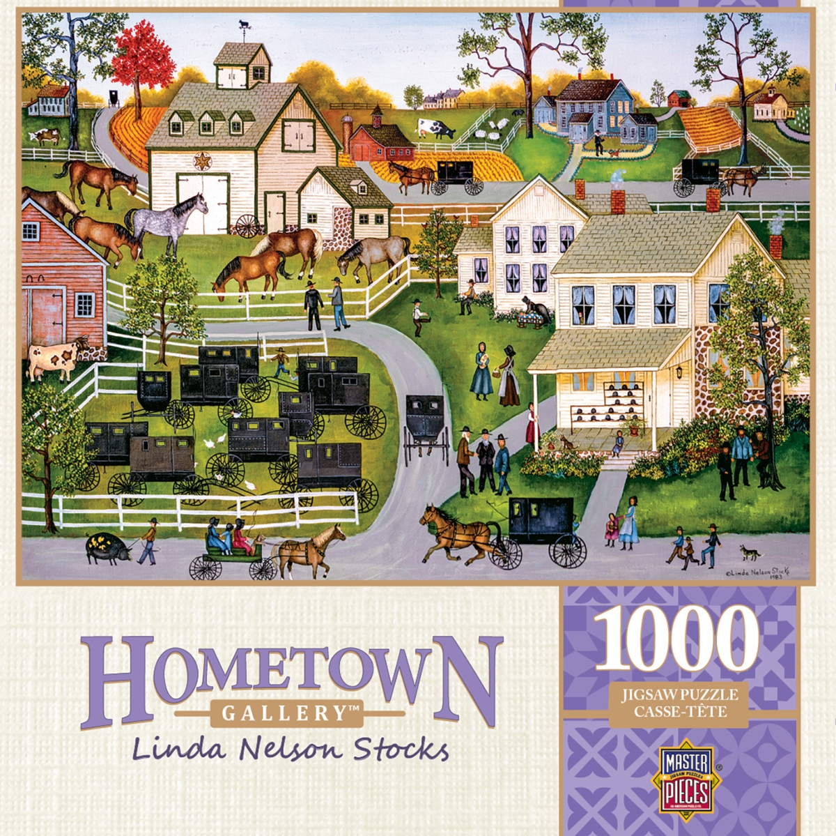 71933 19.25 X 26.75 In. Hometown Gallery Sunday Meeting Jigsaw Puzzle - 1000 Piece