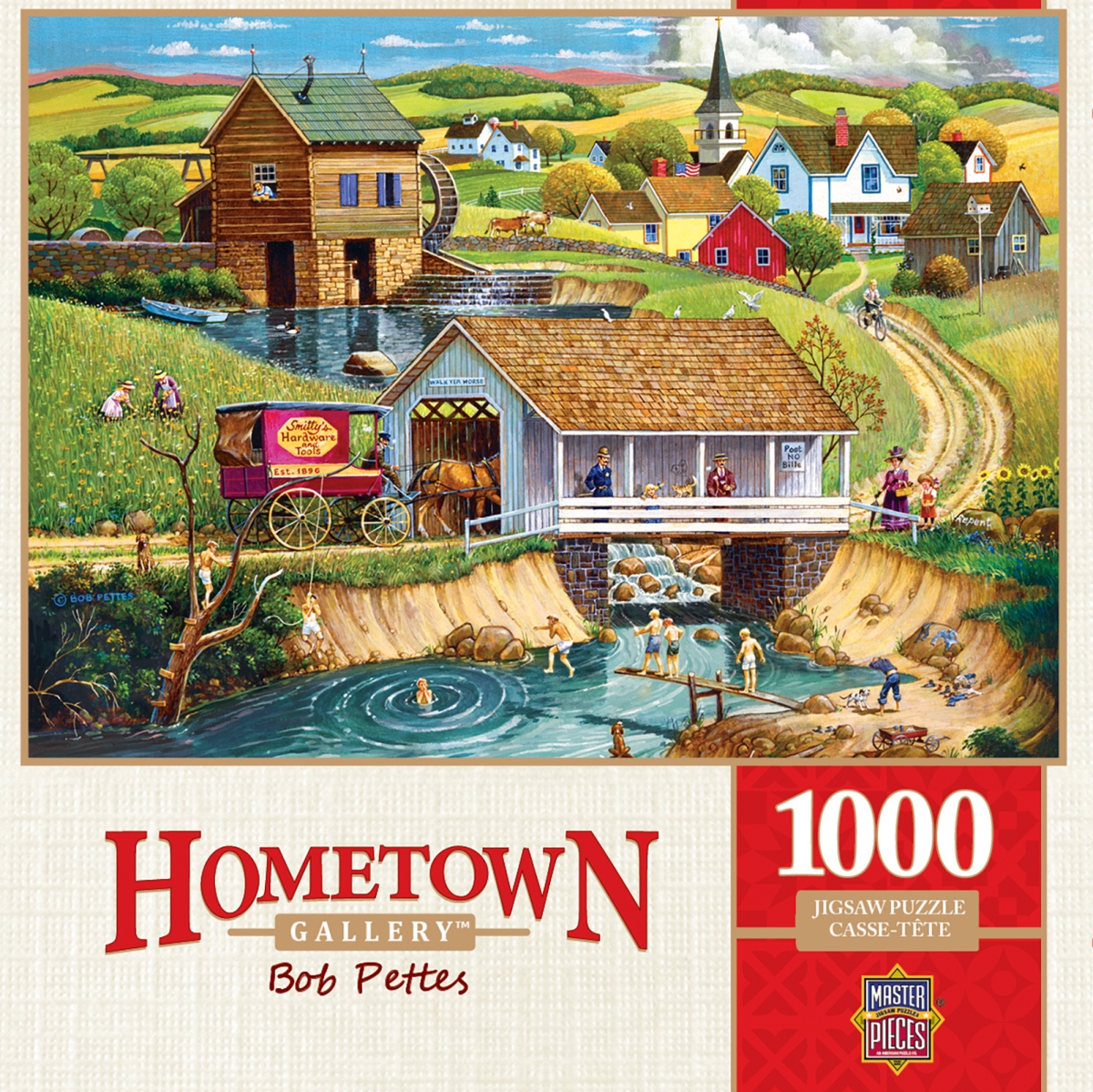 71936 19.25 X 26.75 In. Hometown Gallery Last Swim Of Summer Jigsaw Puzzle - 1000 Piece