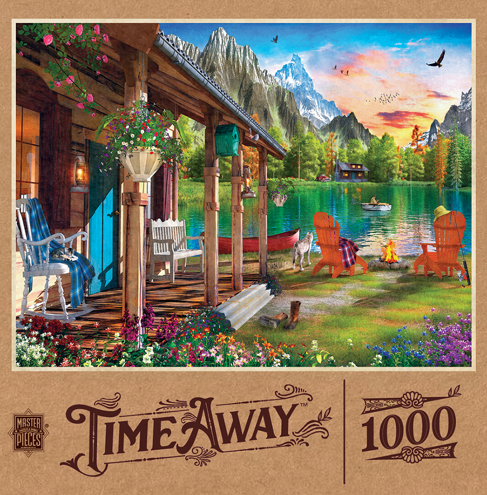 71961 19.25 X 26.75 In. Dominic Davison Time Away Evening On The Lake Jigsaw Puzzle - 1000 Piece
