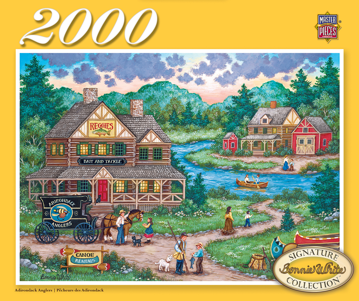 71968 27 X 39 In. Bonnie White Signature Series Adirondack Anglers Jigsaw Puzzle - 2000 Piece