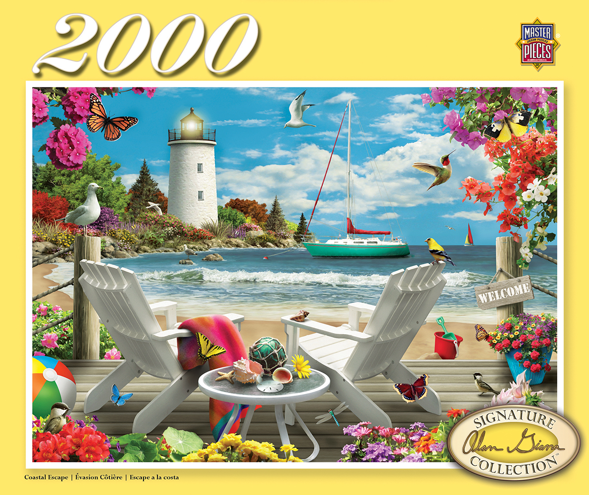 81401 27 X 39 In. Alan Giana Signature Series Coastal Escape Jigsaw Puzzle - 2000 Piece