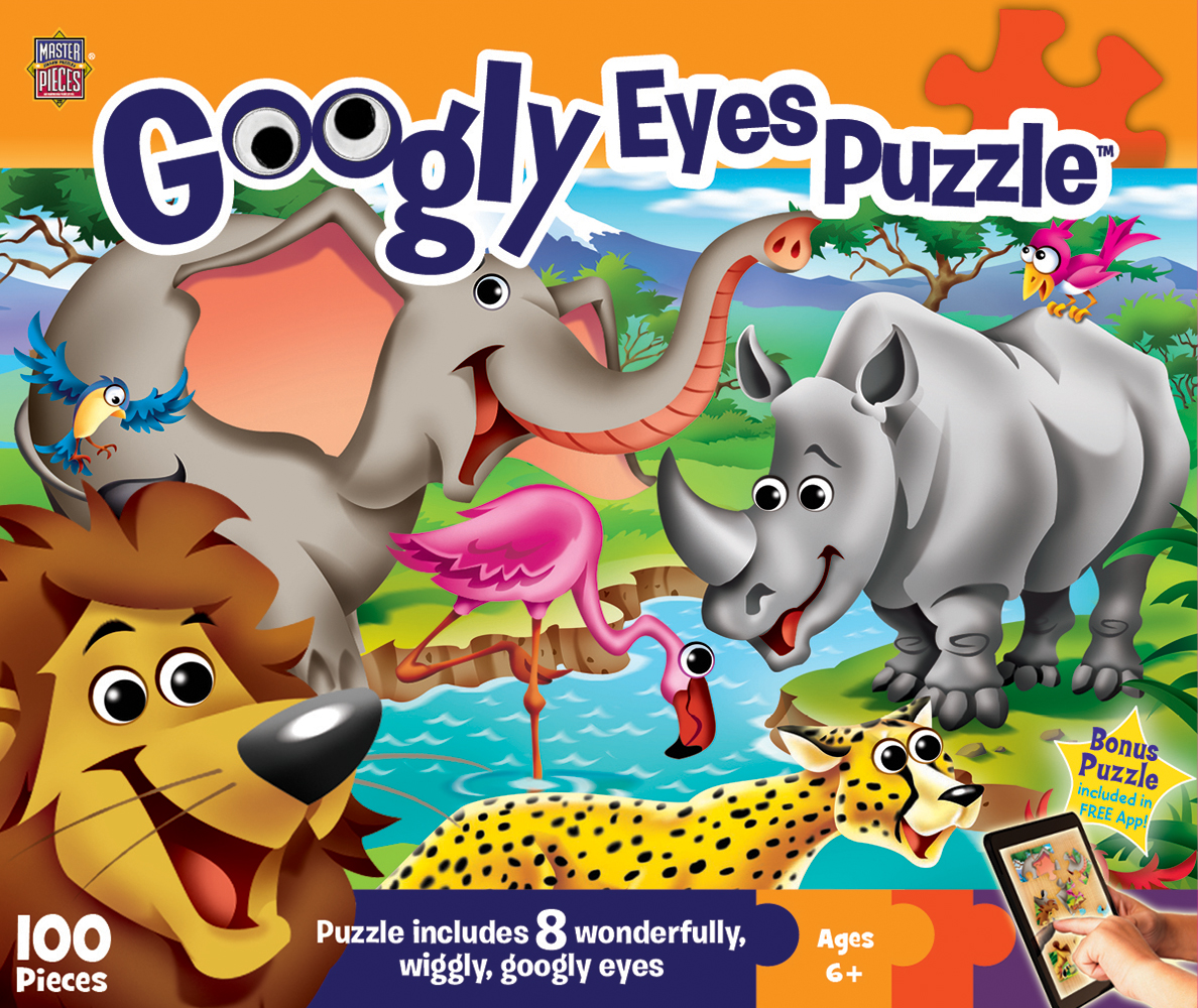11595 11.5 X 15 In. Googly Eyes Safari Puzzle Kids Puzzle - 100 Piece