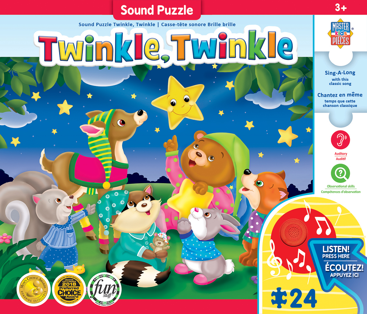 11605 18 X 24 In. Sing-a-long Twinkle Twinkle Kids Puzzle With 30s Sound Chip - 24 Piece