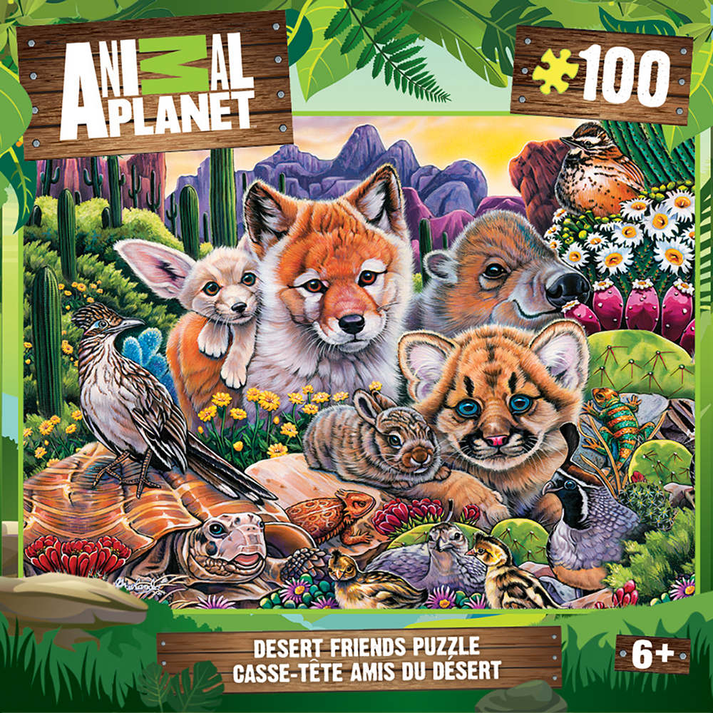 11718 11.5 X 15 In. Jenny Newland Animal Planet Desert Friends Kids Puzzle - 100 Piece