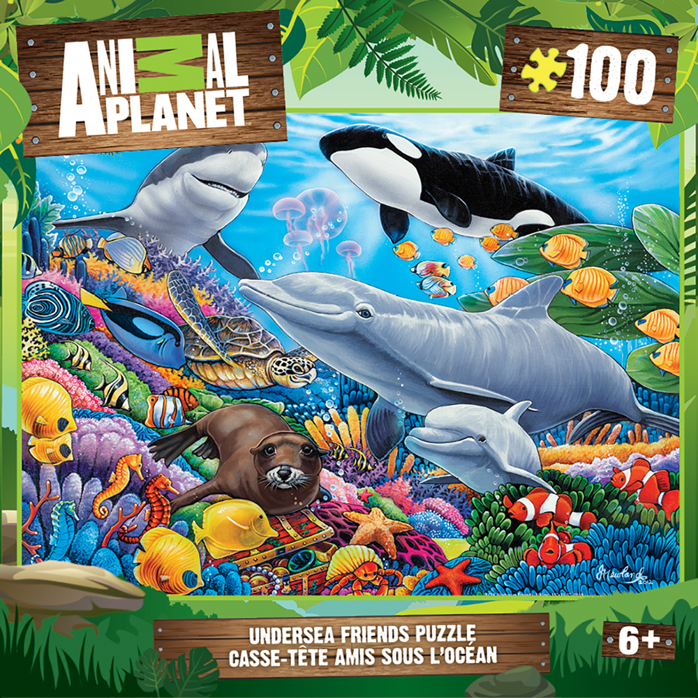 11719 11.5 X 15 In. Jenny Newland Animal Planet Undersea Friends Kids Puzzle - 100 Piece