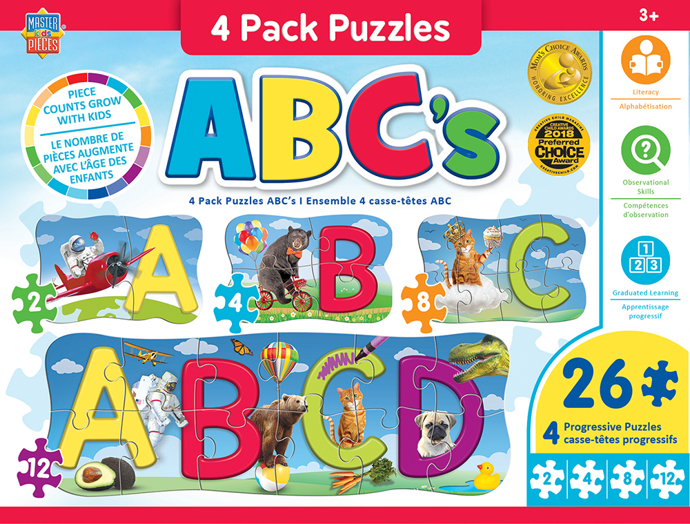 11809 Educational Abcs Jigsaw Puzzle - Pack Of 4