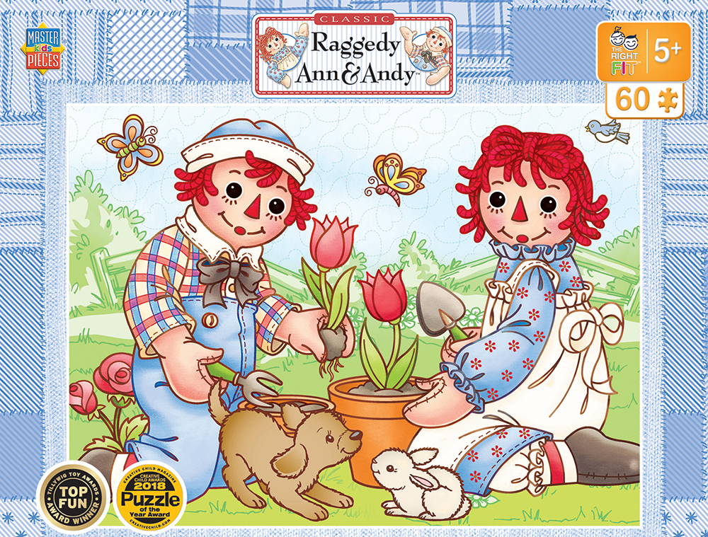 11820 14 X 19 In. Raggedy Ann & Andy Right Fit Picnic Friends Jigsaw Puzzle - 60 Piece