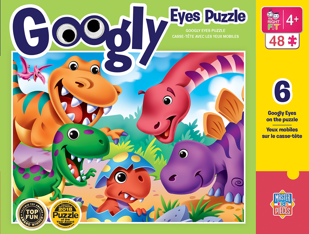 11837 14 X 19 In. Googly Eye Right Fit Dinosaurs Jigsaw Puzzle - 48 Piece